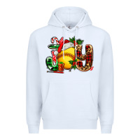 White joy with softball Premium Hoodie - AdoDesignShop