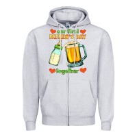 Heather Grey our first father's day together Zipper Hoodie - HRA Design Shop