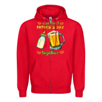 Red our first father's day together Zipper Hoodie - HRA Design Shop