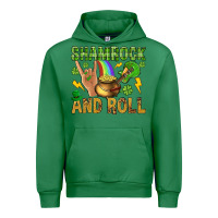 Emerald Shamrock and roll Urban Hoodie - BundleAndBundleShop