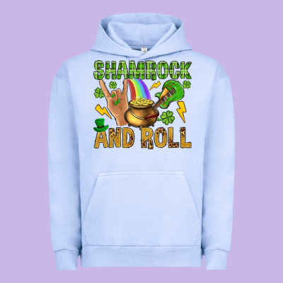 Shamrock And Roll Urban Hoodie Designed By Bundleandbundleshop