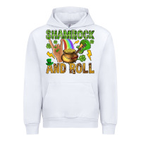 White Shamrock and roll Urban Hoodie - BundleAndBundleShop