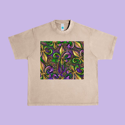 Urban Heavy Tee mardi gras fleur de lis