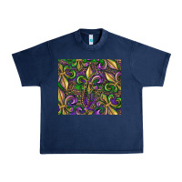 Navy mardi gras fleur de lis Urban Heavy Tee - RanaPortraitStore