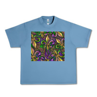 Pebble Blue mardi gras fleur de lis Urban Heavy Tee - RanaPortraitStore