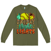Army Green friday night lights softball Long Sleeve Tee - Zillion Design Studio