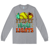 Heather Grey friday night lights softball Long Sleeve Tee - Zillion Design Studio