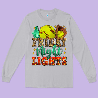 Friday Night Lights Softball Long Sleeve Tee Designed By Zillion Design Studio