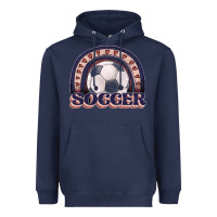 Navy soccer rainbow Heavyweight Hoodie - JahusDesignShop