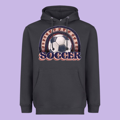 Soccer Rainbow Heavyweight Hoodie Designed By Jahusdesignshop
