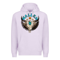 Lilac wallen with bull skull Premium Hoodie - NancyCooperArtShop