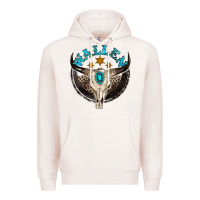 Pale Pink wallen with bull skull Premium Hoodie - NancyCooperArtShop