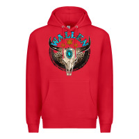 Red wallen with bull skull Premium Hoodie - NancyCooperArtShop