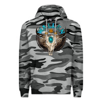 Slate Camo wallen with bull skull Premium Hoodie - NancyCooperArtShop