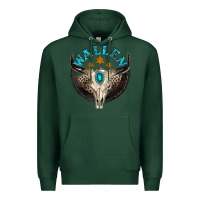 Sports Green wallen with bull skull Premium Hoodie - NancyCooperArtShop