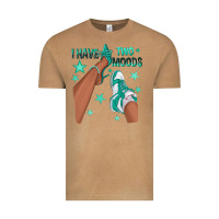 Vintage Camel Teal I Have Two Moods Afro Girl Sneakers Vintage Tee - texasbilliewilder