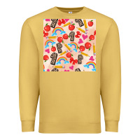 Antique Gold back to school seamless pattern 1 (3600x3600) Premium Sweatshirt - AdoDesignShop