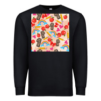Black back to school seamless pattern 1 (3600x3600) Premium Sweatshirt - AdoDesignShop