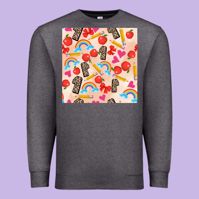 Back To School Seamless Pattern 1 (3600x3600) Premium Sweatshirt Designed By Adodesignshop