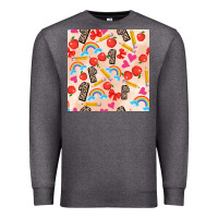 Charcoal Heather back to school seamless pattern 1 (3600x3600) Premium Sweatshirt - AdoDesignShop