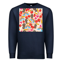 Navy back to school seamless pattern 1 (3600x3600) Premium Sweatshirt - AdoDesignShop
