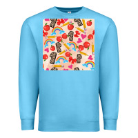 Ocean Blue back to school seamless pattern 1 (3600x3600) Premium Sweatshirt - AdoDesignShop