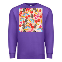 Purple back to school seamless pattern 1 (3600x3600) Premium Sweatshirt - AdoDesignShop
