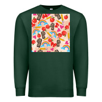 Sports Green back to school seamless pattern 1 (3600x3600) Premium Sweatshirt - AdoDesignShop