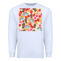 White back to school seamless pattern 1 (3600x3600) Premium Sweatshirt - AdoDesignShop