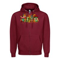 Burgundy our lady drink Zipper Hoodie - RacoonDesign