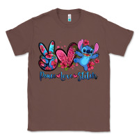 Chestnut peace love stitch Classic Tee - Zillion Design Studio