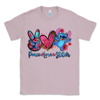 Lilac peace love stitch Classic Tee - Zillion Design Studio