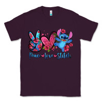 Plum peace love stitch Classic Tee - Zillion Design Studio