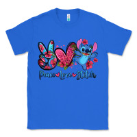 True Royal peace love stitch Classic Tee - Zillion Design Studio