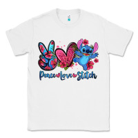 White peace love stitch Classic Tee - Zillion Design Studio