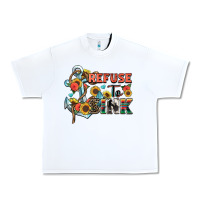 White refuse to sink Urban Heavy Tee - Zillion Design Studio
