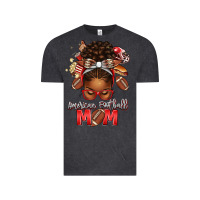 Vintage Black american football mom red and silver afro messy bu Vintage Tee - texasbilliewilder
