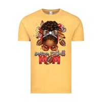 Vintage Mustard american football mom red and silver afro messy bu Vintage Tee - texasbilliewilder