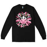 Black pink leopard sunflower cow Long Sleeve Tee - RanaPortraitStore