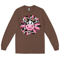 Chestnut pink leopard sunflower cow Long Sleeve Tee - RanaPortraitStore