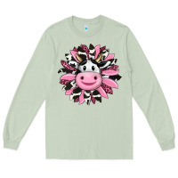 Matcha pink leopard sunflower cow Long Sleeve Tee - RanaPortraitStore