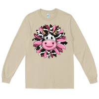 Mushroom pink leopard sunflower cow Long Sleeve Tee - RanaPortraitStore