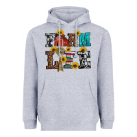 Heather Grey western farm life Heavyweight Hoodie - Artiststas