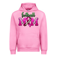 Fuchsia Pink Football Mom Breast Cancer Urban Hoodie - BundleAndBundleShop