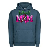 Pigment Midnight Navy Football Mom Breast Cancer Urban Hoodie - BundleAndBundleShop