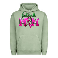 Pigment Oil Green Football Mom Breast Cancer Urban Hoodie - BundleAndBundleShop