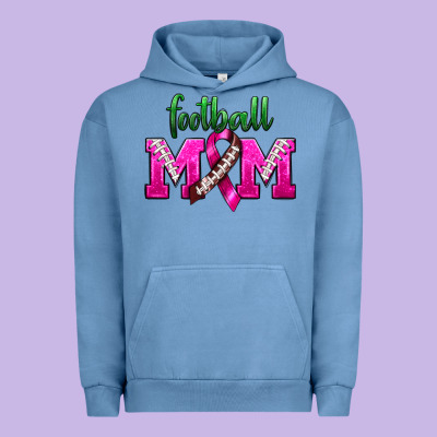 Football Mom Breast Cancer Urban Hoodie Designed By Bundleandbundleshop