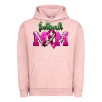 Pigment Salmon Football Mom Breast Cancer Urban Hoodie - BundleAndBundleShop