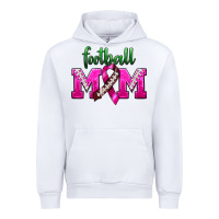 White Football Mom Breast Cancer Urban Hoodie - BundleAndBundleShop