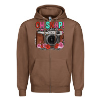 Chestnut oh snap rose grey leopard vintage camera Zipper Hoodie - FaDigitalArtStudio